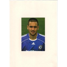 Autographed official club card of Chelsea footballer Joe Cole.
